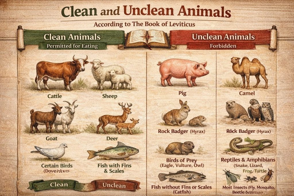 Clean And Unclean Animals According To The Book of Leviticus