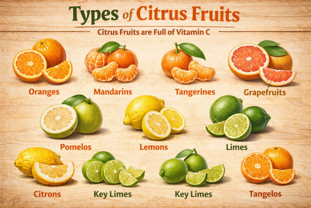 Types of Citrus Fruits