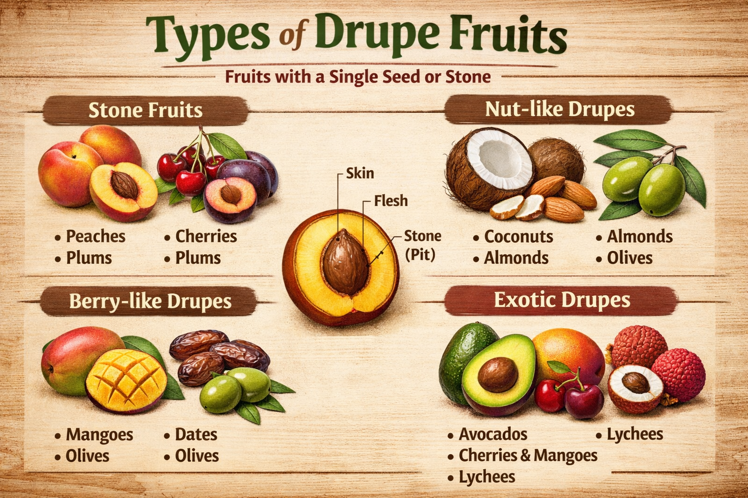 Types of Drupe Fruits